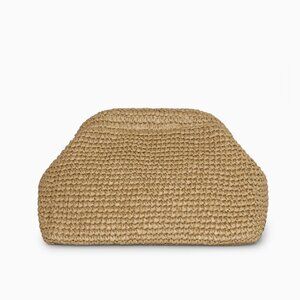 Cos Framed Raffia Clutch - Beige, Brand New, Never Used